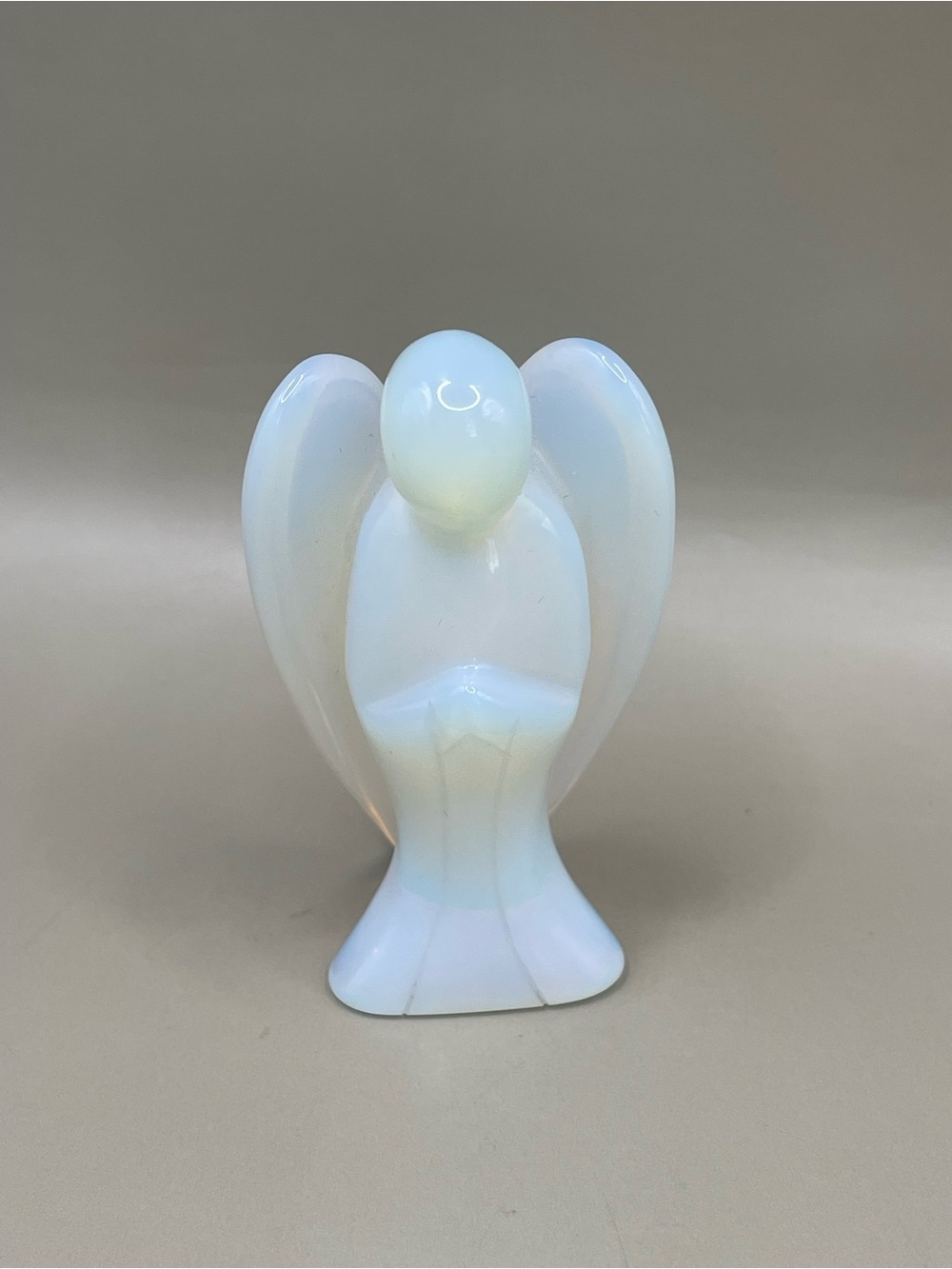 OPALITE STONE HANDCARVED 2.4” ANGEL FIGURINE STATUE RELIGIOUS